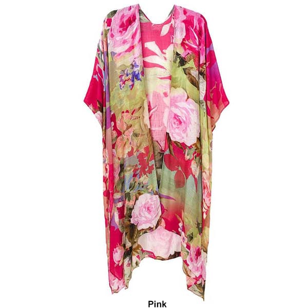 Womens Modena Vibrant Floral Lightweight Kimono