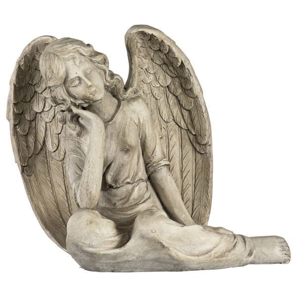 Northlight Seasonal 17in. Graceful Sitting Angel Garden Statue - image 