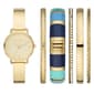 Womens Folio Gold-Tone Watch & Bracelet Set - FMDFL2074 - image 2
