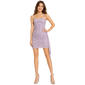 Juniors Jump Emma Ruched Glitter Sheath Dress with Sash - image 3