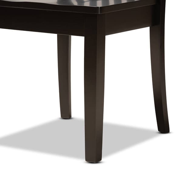 Baxton Studio Zora Dark Brown Wood 5pc. Dining Set