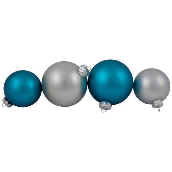 Northlight Seasonal 72ct Blue And Silver Glass Ornaments