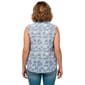 Womens Erika Sleeveless Tropical Postcard Button Front Blouse - image 2