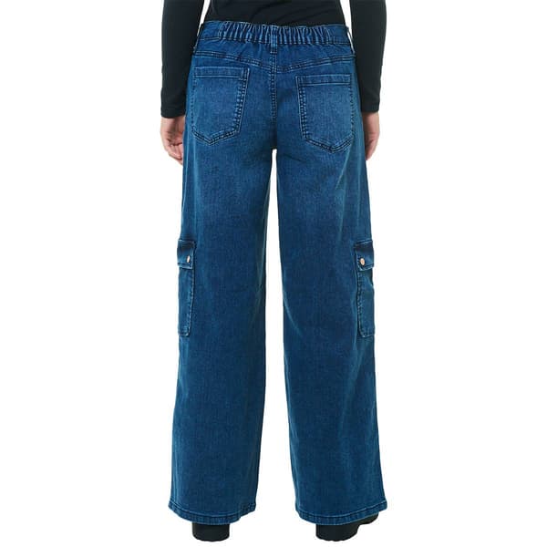 Juniors Celebrity Pink Wide Leg Mid Rise Jeans w/ Panels