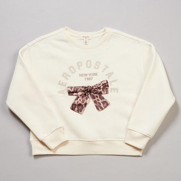 Girls (7-16) Aeropostale Long Sleeve Cheetah Bow Top