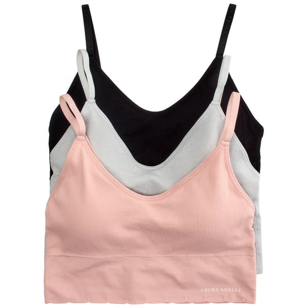 Womens Laura Ashley® 3pk. Seamless Ribbed Bras LS6812-3PKS