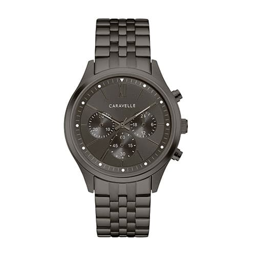 Mens Caravelle Gunmetal Chronograph Watch - 45A141 - image 