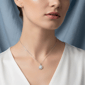 Saffron 0.5ctw. Moissanite Diamond Snowflake Pendant Necklace - image 4