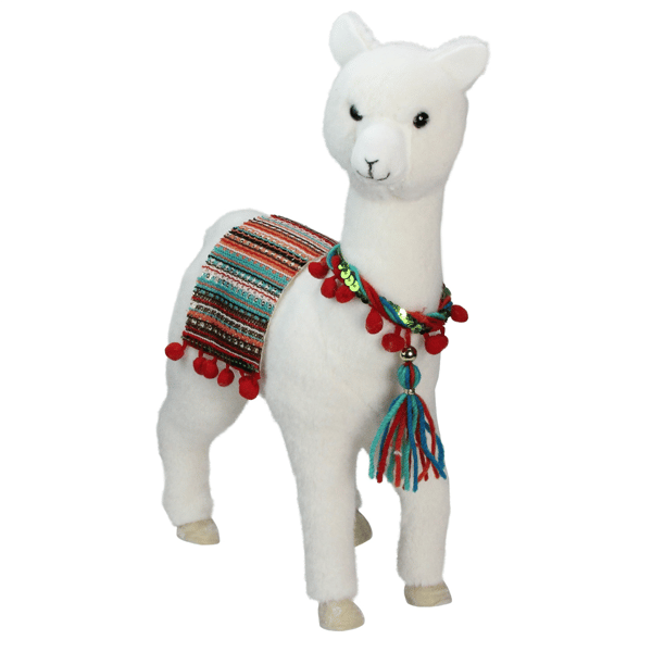 Northlight Plush Bohemian Standing Llama Christmas Figure