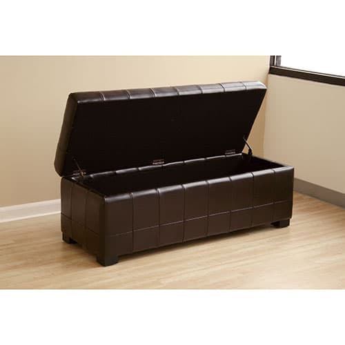 Baxton Studio Leather Storage Bench Ottoman