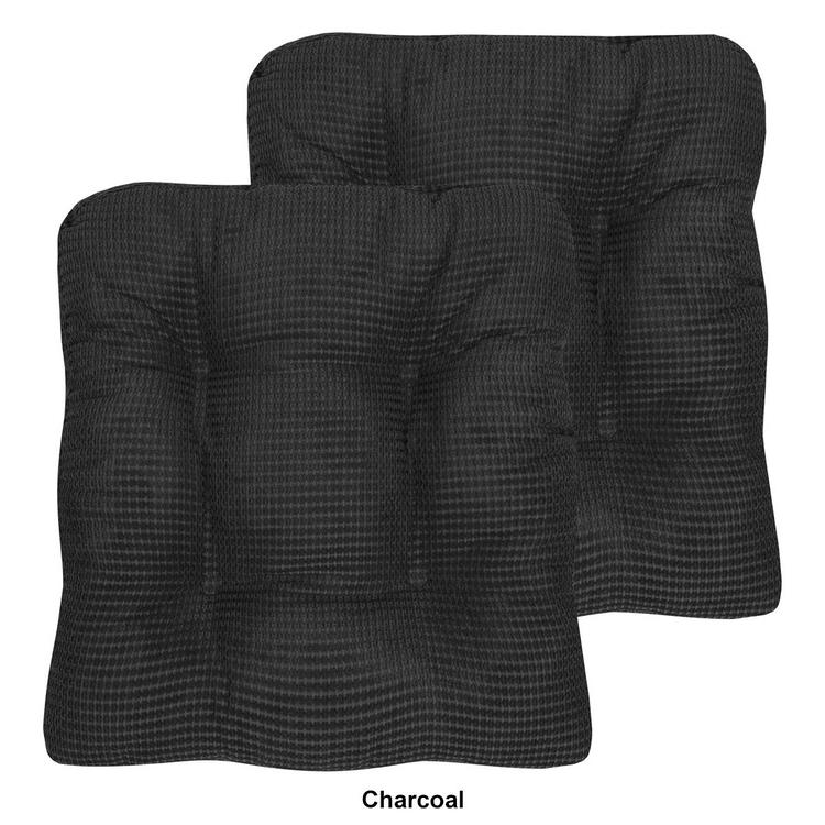 Sweet Home Collection Memory Foam Non-Slip Tufted Chair Cushions