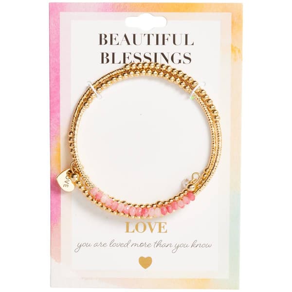 Beautiful Blessings Love Beaded Coil Bracelet - image 