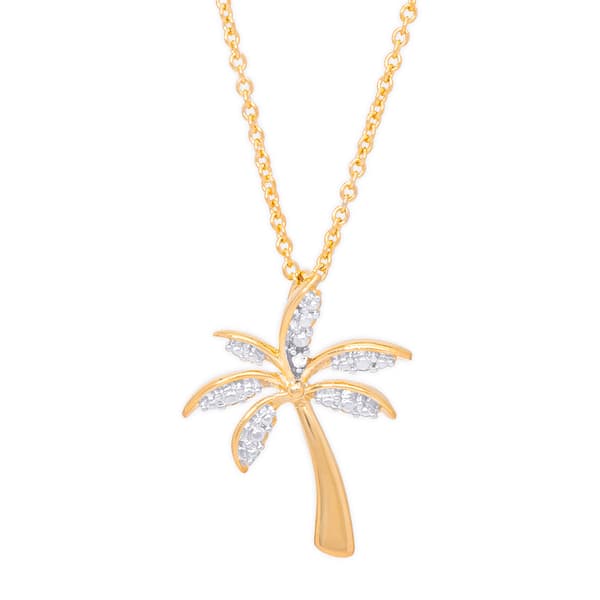 Accents by Gianni Argento Palm Tree Pendant Necklace - image 