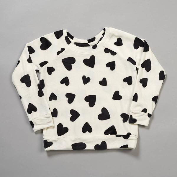 Girls &#40;7-16&#41; Tales & Stories Velour Top - Black/White - image 
