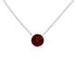 Haus of Brilliance Sterling Silver Red Garnet Pendant Necklace - image 1