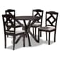 Baxton Studio Carlin Modern Dark Brown Wood 5pc. Dining Set - image 1