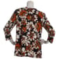 Plus Size Emily Daniels 3/4 Sleeve Floral Scoop Neck Blouse - image 2