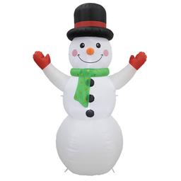 Inflatable 8ft. Snowman with Polka Dot Scarf