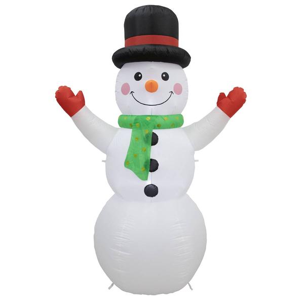 Inflatable 8ft. Snowman with Polka Dot Scarf - image 