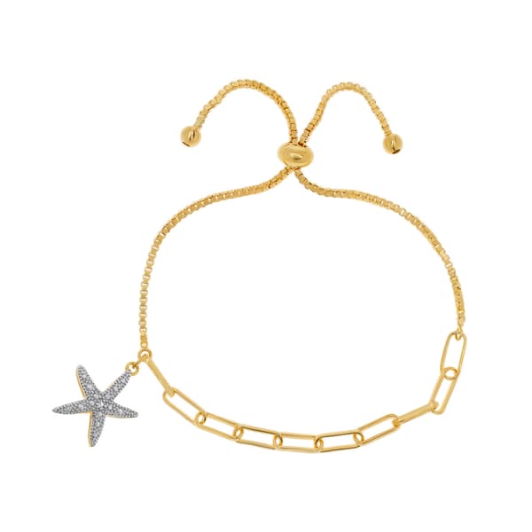 Accents by Gianni Argento Half Paperclip Starfish Bracelet - image 
