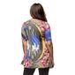Womens 24/7 Comfort Apparel Multicolor Floral Henley Tunic Top - image 3
