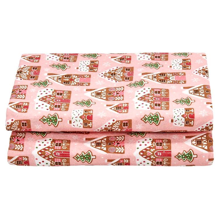 Ashley Cooper(tm) Gingerbread Houses Flannel Sheet Set