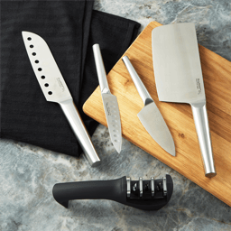 BergHOFF Straight 5pc. Specialty Knife Set with 3-Slot Sharpener