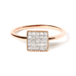 Haus of Brilliance Rose Gold 1/3ctw. Princess Cut Diamond Ring - image 1