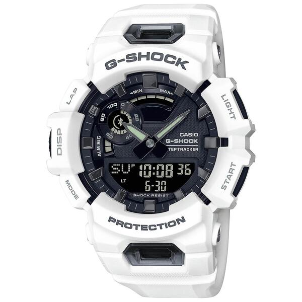Mens Casio Smart Step White Band & Dial Watch  - GBA900-7A - image 