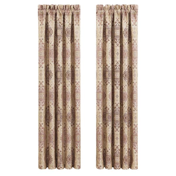 J. Queen New York Weston Damask Window Panel Pair