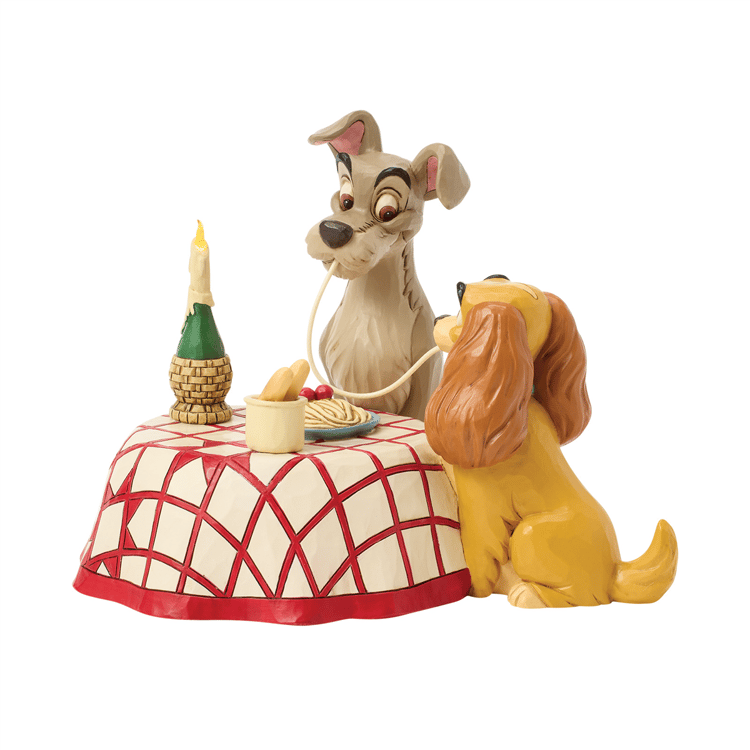 Jim Shore Disney Traditions Lady & Tramp Spaghetti Scene Figurine