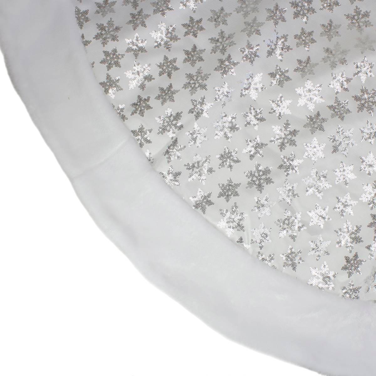 Northlight Seasonal 60in. Sequin  Snowflake Christmas Tree Skirt