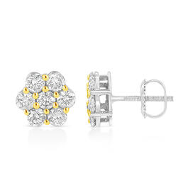 Diamond Classics&#8482; Yellow Gold 1/4ctw. Floral Stud Earrings