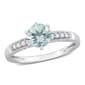 Gemstone Classics(tm) 10kt. Gold Diamond & Aquamarine Ring - image 1