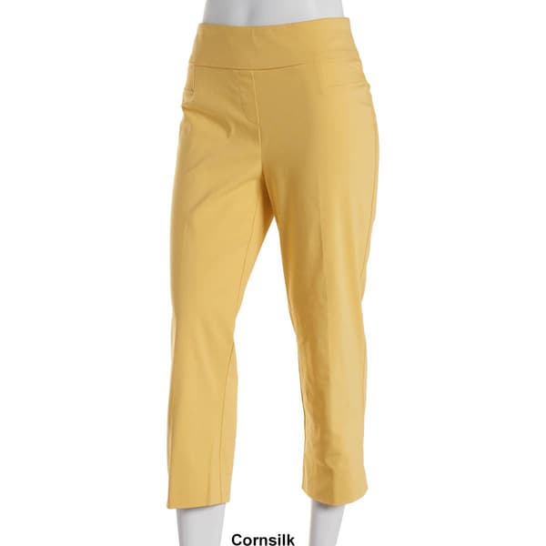 Petite Zac & Rachel Solid Slim Pull-On Capris Pants - Boscov's