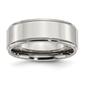 Mens Gentlemen's Classics&#40;tm&#41; Ridged Edge Steel Wedding Band - image 1