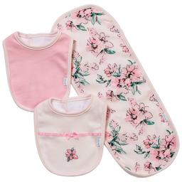 Baby Girl Little Me Dream Floral Bib and Burp Set