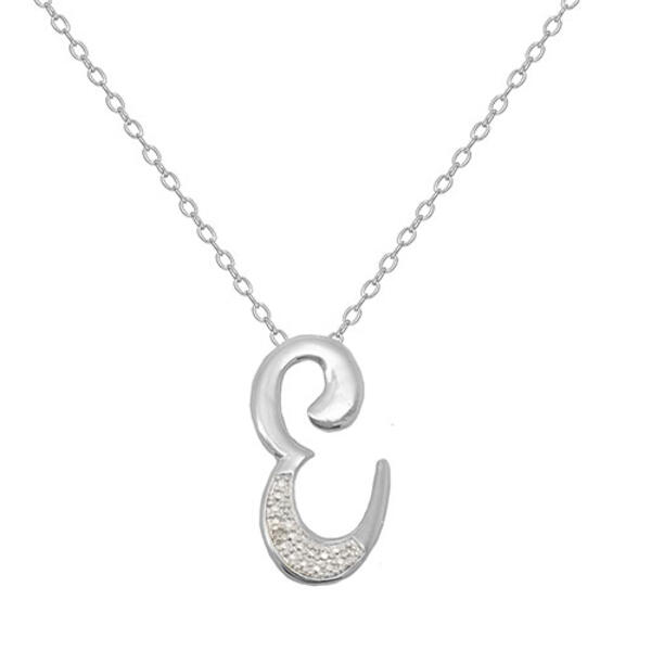 Accents by Gianni Argento Initial E Pendant Necklace - image 