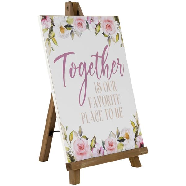 Northlight Seasonal Together Wooden Easel Sign