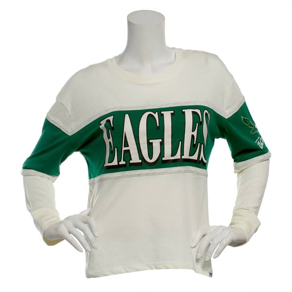 Womens Fanatics Long Sleeve Eagles Retro Stripe Tee - image 