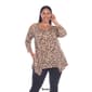 Plus Size White Mark Leopard Cold Shoulder Tunic - image 8