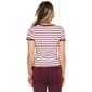 Juniors Pink Rose Stripe Ringer Tee - image 3