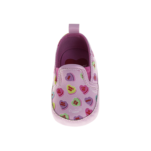 Infant Girls Sweethearts Slip-On Sneakers w/ Conversation Hearts