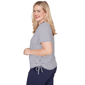 Womens Alfred Dunner Lady Liberty Embroidery Neck Blouse - image 3