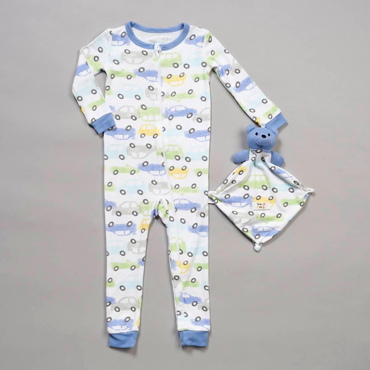 Baby Boy (12-24M) Sleep On It® Cars Pajamas with Blanket Buddy