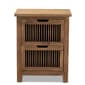 Baxton Studio Clement 2 Drawer Wood Spindle Nightstand - image 3