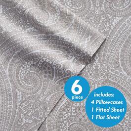 Sweet Home Collection 6pc. Paisley Microfiber Sheets