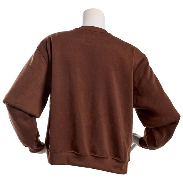 Juniors No Comment NYC Fleece Crew Neck With Headband- Chocolate