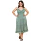 Juniors Plus No Comment Crochet Open Back Midi Dress - image 2