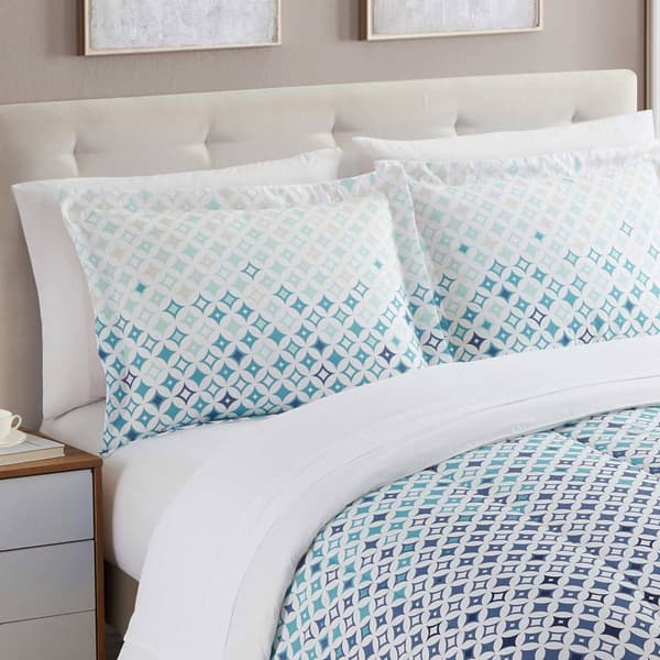 Sweet Home Collection Genova 7pc. Bed In A Bag Diamond Comforter